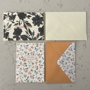Blank thank you cards with envelopes